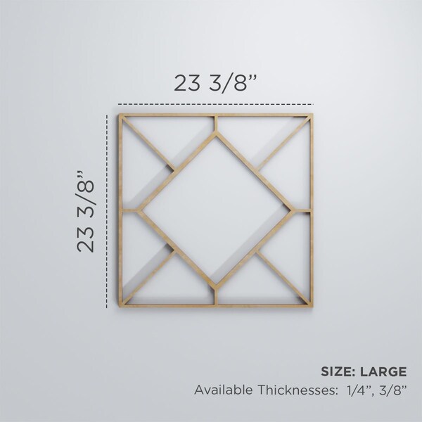 Large Hudson Decorative Fretwork Wood Wall Panels, Wood (Paint Grade), 23 3/8W X 23 3/8H X 3/8T